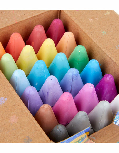 Load image into Gallery viewer, Crayola Glitter Chalk 24 Count Assorted Colors Washable Sidewalk Art
