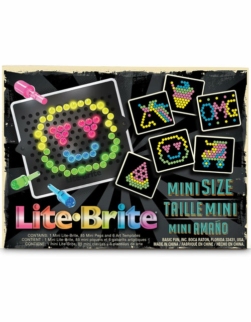 Load image into Gallery viewer, Basic Fun Mini Lite Brite Refresh 90 Pieces Colorful Pegs Light Up Toy
