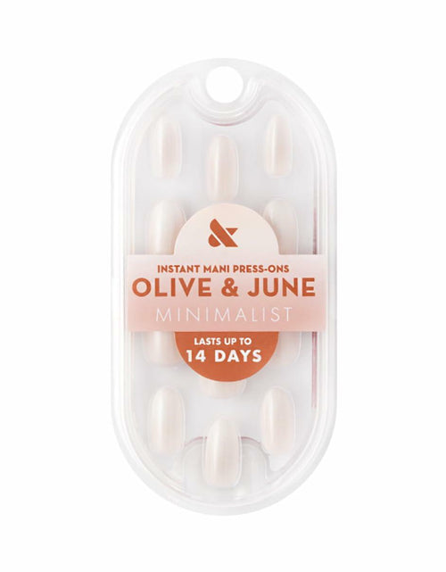 Load image into Gallery viewer, Olive &amp; June Press-On Nails Medium Oval 42ct Pure White Syrup Gradient
