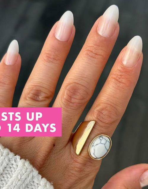 Load image into Gallery viewer, Olive &amp; June Press-On Nails Medium Oval 42ct Pure White Syrup Gradient
