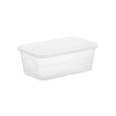 Load image into Gallery viewer, 6qt Clear Storage Box White - Brightroom™
