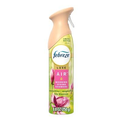 Load image into Gallery viewer, Febreze Luxe Air Mist Morning Spring Showers Scent 8.8oz Disposable
