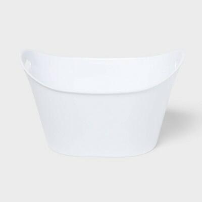 Load image into Gallery viewer, Sun Squad Polypropylene Oval Snack Bucket White

