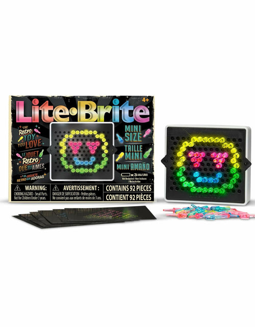 Load image into Gallery viewer, Basic Fun Mini Lite Brite Refresh 90 Pieces Colorful Pegs Light Up Toy
