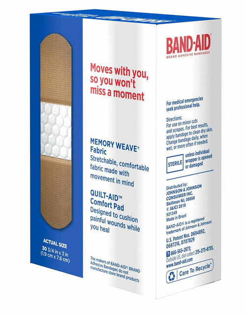Load image into Gallery viewer, Band-Aid Flexible Fabric Adhesive Bandages All One Size 30 ct

