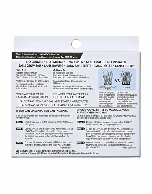 Load image into Gallery viewer, KISS Lash Extension Kit Natural Wispy Wisps 10-12-14mm Black 30 Clusters
