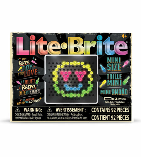Basic Fun Mini Lite Brite Refresh 90 Pieces Colorful Pegs Light Up Toy