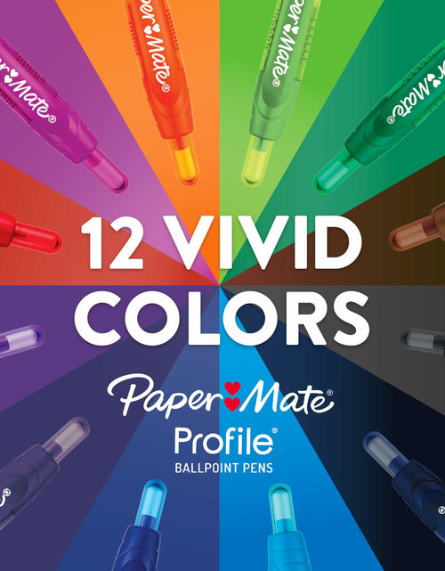 Load image into Gallery viewer, Paper Mate Profile Retractable Ballpoint Pens Assorted Colors 8-Count
