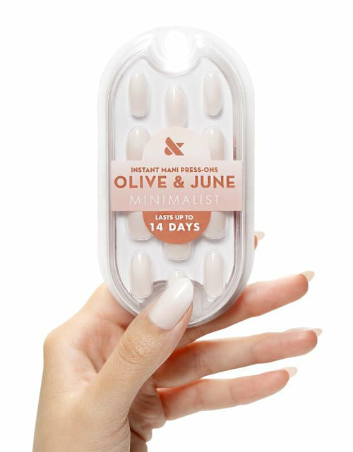 Load image into Gallery viewer, Olive &amp; June Press-On Nails Medium Oval 42ct Pure White Syrup Gradient
