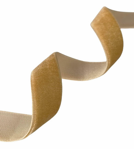 Abbaoww Khaki Velvet Ribbon 5/8 Inch Single Face 25 Yards Craft DIY