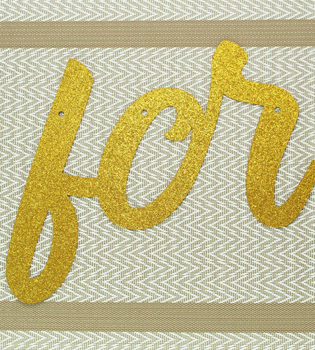 zxyxka Gold Glitter Funeral for My Youth Birthday Party Banner