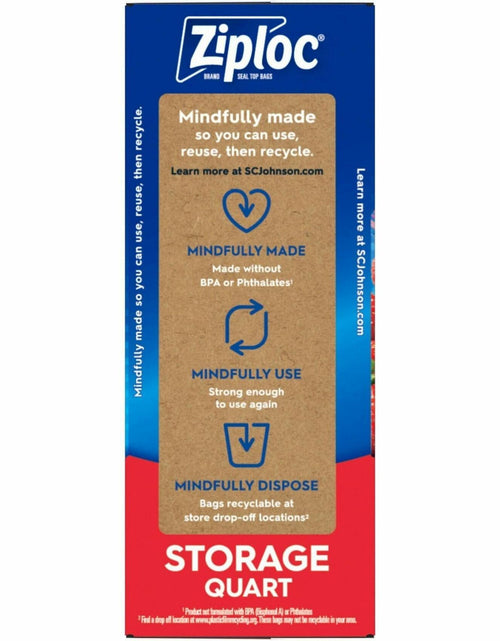 Load image into Gallery viewer, Ziploc Double Zipper Storage Bags Clear Plastic 0.6 lbs Size 2.5
