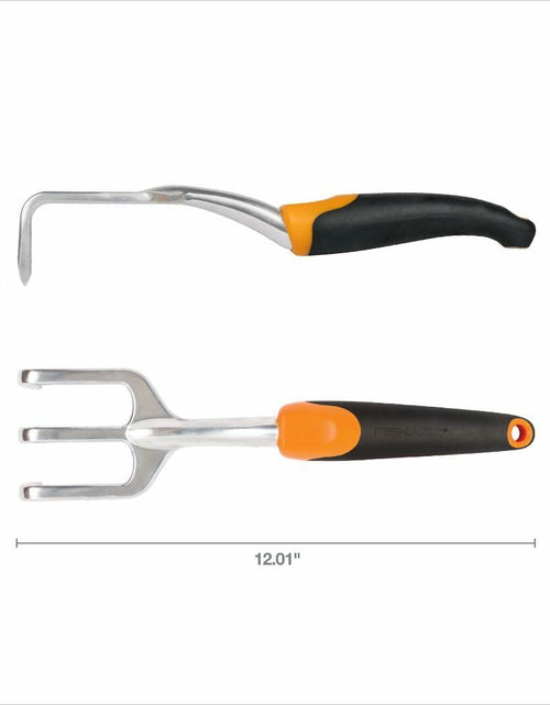 Load image into Gallery viewer, Fiskars Ergo Cultivator Heavy Duty Garden Tool with Hanging Hole 12"
