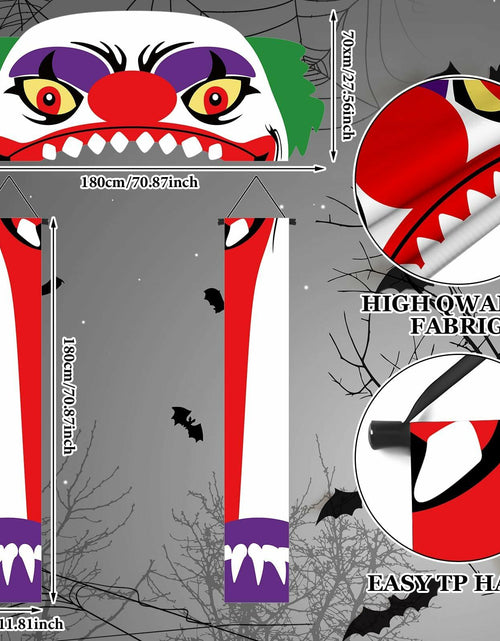 Load image into Gallery viewer, Halloween Door Cover 3 Pcs Clown Banner Decor Indoor Outdoor Party Supplies
