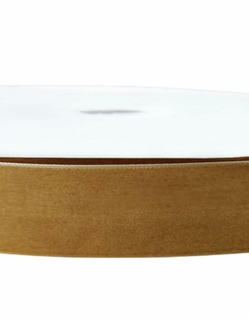 Load image into Gallery viewer, Abbaoww Khaki Velvet Ribbon 5/8 Inch Single Face 25 Yards Craft DIY
