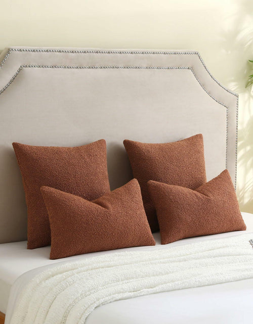 Load image into Gallery viewer, FUTEI Rust Decorative Throw Pillow Covers 12x20 Inch Pack of 2 Soft Cozy
