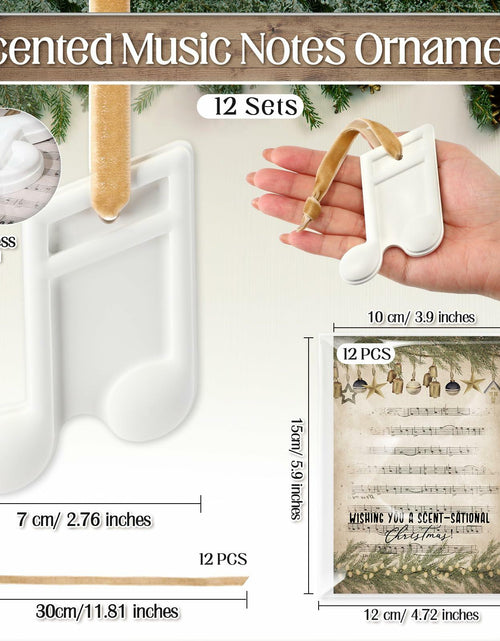 Load image into Gallery viewer, Heigble 6 Sets White Music Note Christmas Tree Hanging Scented Ornaments
