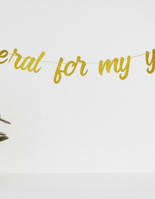 Load image into Gallery viewer, zxyxka Gold Glitter Funeral for My Youth Birthday Party Banner
