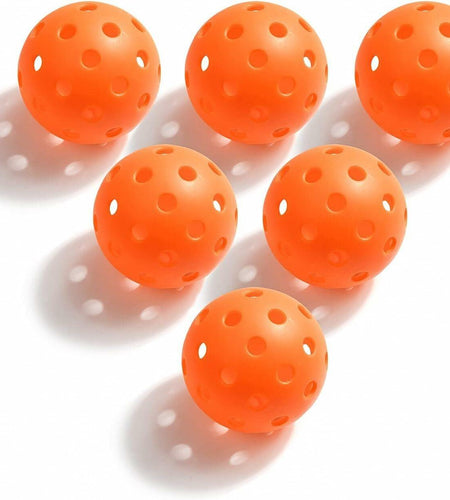 Geekman Outdoor Pickleball Balls 40-Hole USAPA Standard 6 Pack