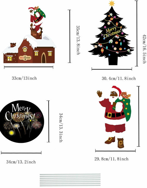 Load image into Gallery viewer, Christmas Yard Stakes Black Christmas Tree Santa Claus Outdoor Lawn Decor
