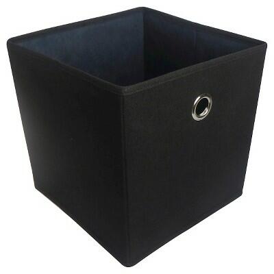 Load image into Gallery viewer, Room Essentials 11" Fabric Cube Storage Bin Black Foldable with Grommets
