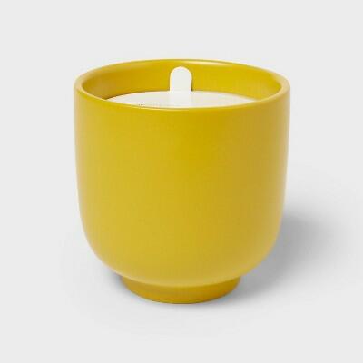 Load image into Gallery viewer, [Like New] Room Essentials 2-Wick Ceramic Jar Candle Yuzu Tonic 13.5oz Yellow
