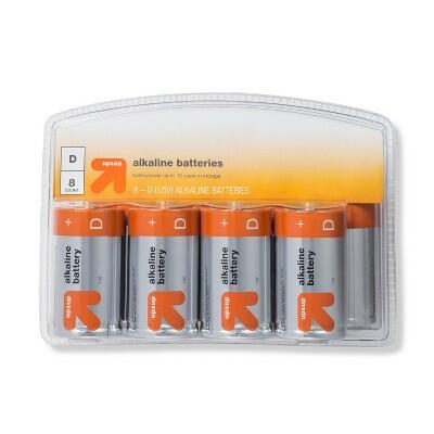 Load image into Gallery viewer, BestBy07/25 up&amp;up D Batteries 1.5V Alkaline Single-Use 8ct Pack

