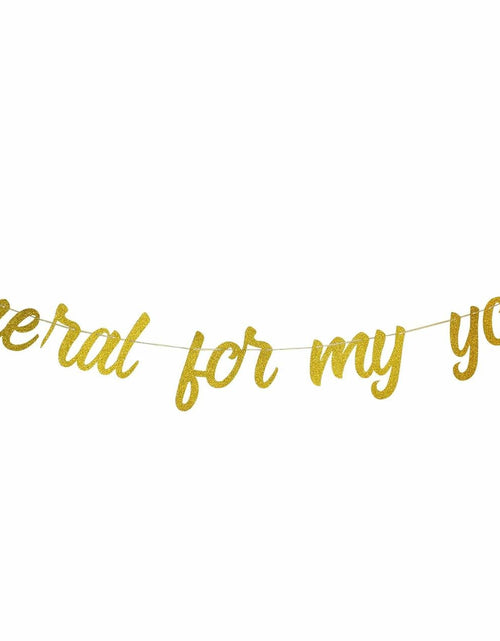 Load image into Gallery viewer, zxyxka Gold Glitter Funeral for My Youth Birthday Party Banner
