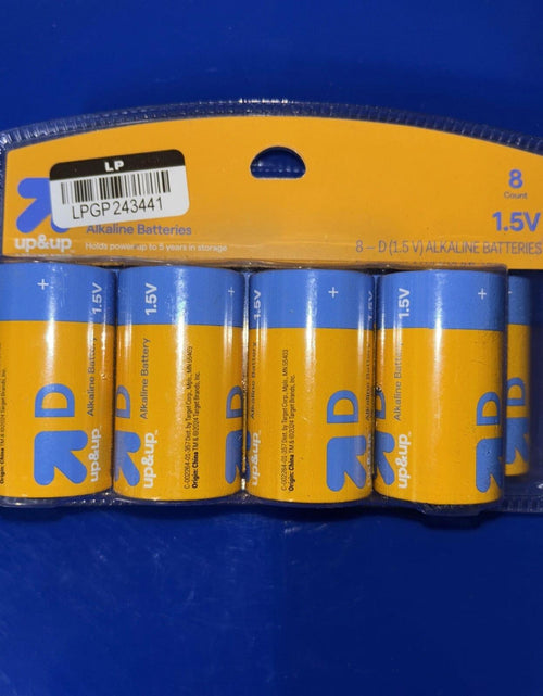 Load image into Gallery viewer, BestBy07/25 up&amp;up D Batteries 1.5V Alkaline Single-Use 8ct Pack
