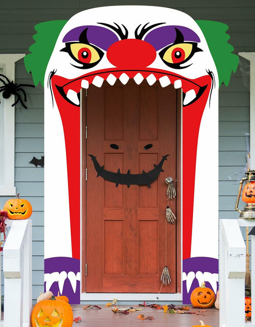 Load image into Gallery viewer, Halloween Door Cover 3 Pcs Clown Banner Decor Indoor Outdoor Party Supplies
