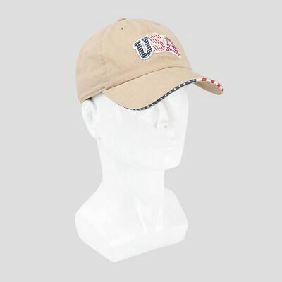 Load image into Gallery viewer, Wemco Men's USA Baseball Hat Tan Size Adult General Sizing
