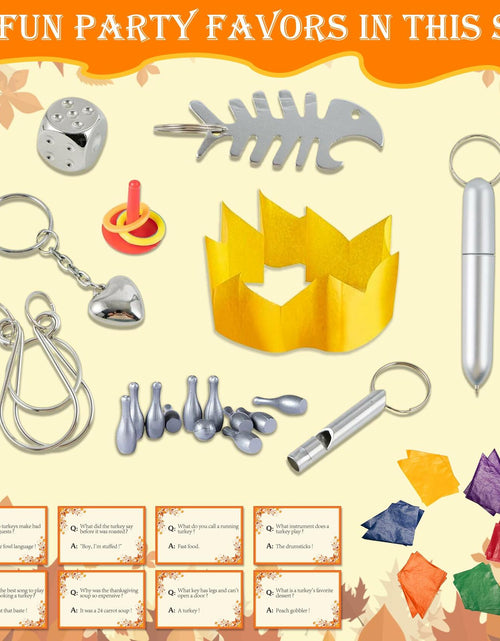 Load image into Gallery viewer, Siawoy 8 Pack Fall Thanksgiving Party Favors Pumpkin Turkey Hats Prizes
