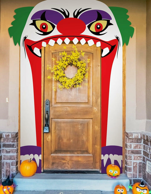 Load image into Gallery viewer, Halloween Door Cover 3 Pcs Clown Banner Decor Indoor Outdoor Party Supplies
