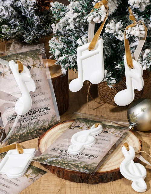 Load image into Gallery viewer, Heigble 6 Sets White Music Note Christmas Tree Hanging Scented Ornaments
