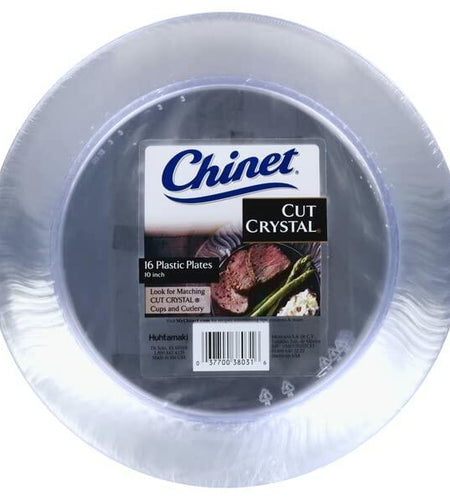 Chinet Plastic Plates 10 Inch 16 Count Disposable Party Tableware