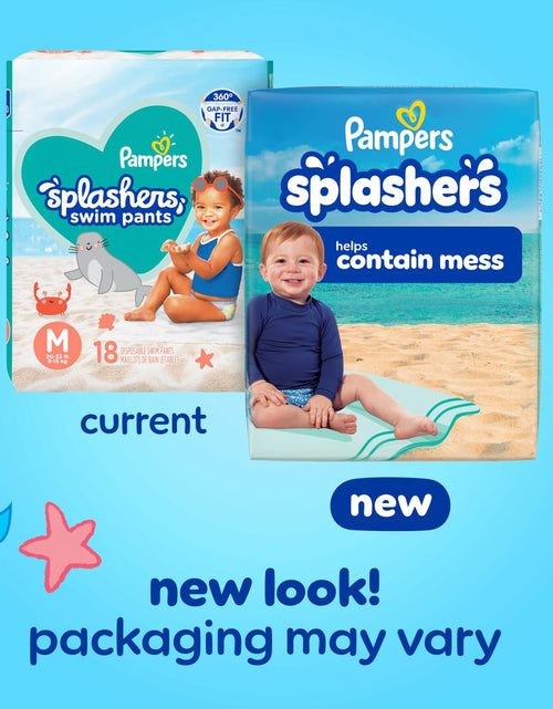 Load image into Gallery viewer, Pampers Swim Diapers Splashers Gap-Free Disposable Baby Swimming Pants Size 4
