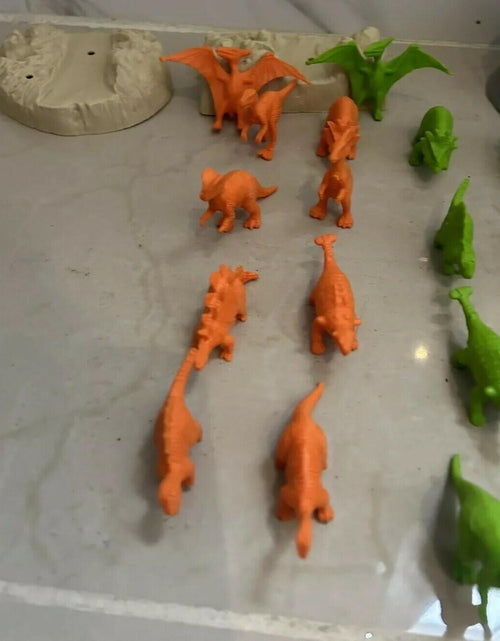 Load image into Gallery viewer, Fun bucket 27 pieces Dinosaurs action figures toy planet .pre Owned

