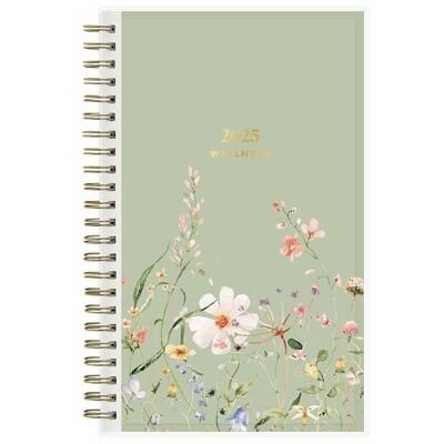 Load image into Gallery viewer, The Everygirl Wellness Planner 2025 Weekly Monthly Wirebound 5x8 Sage
