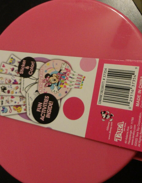 Load image into Gallery viewer, Disney Junior Minnie Mouse Travel Art Set Sheet Activity Pad Sticker Roll Crayon
