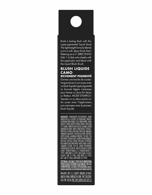 Load image into Gallery viewer, [Like New] e.l.f. Camo Liquid Blush 0.13 Fl Oz High-Pigment Soft Dewy Cheeky Lychee
