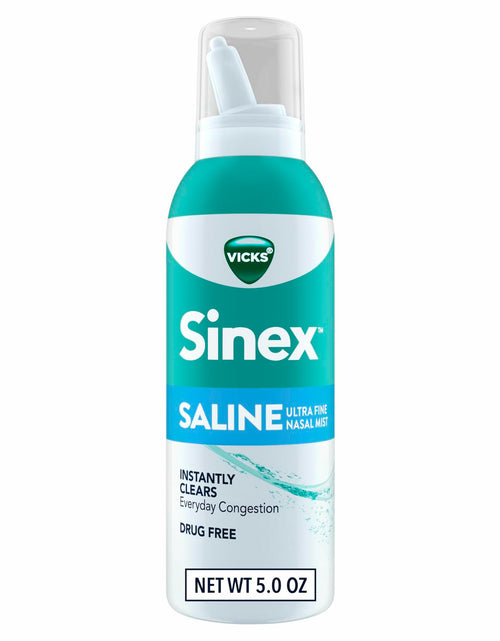 Load image into Gallery viewer, BestBy10/28 Vicks Sinex Saline Nasal Spray Drug Free Ultra Fine Mist 5oz
