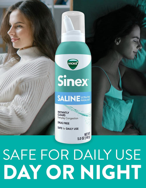 Load image into Gallery viewer, BestBy10/28 Vicks Sinex Saline Nasal Spray Drug Free Ultra Fine Mist 5oz
