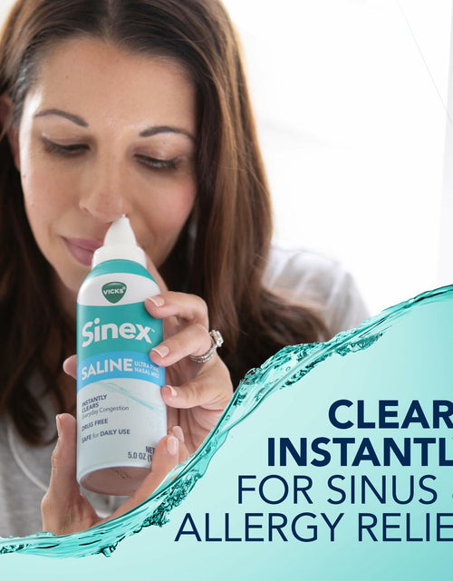 Load image into Gallery viewer, BestBy10/28 Vicks Sinex Saline Nasal Spray Drug Free Ultra Fine Mist 5oz
