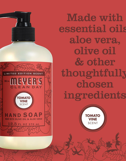 Load image into Gallery viewer, MRS. MEYER'S CLEAN DAY Liquid Hand Soap Tomato Vine Scent 12.5oz Red
