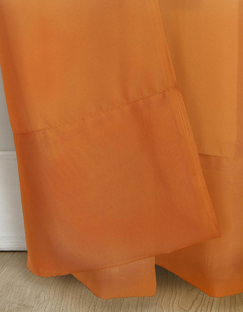 Load image into Gallery viewer, No. 918 Calypso Sheer Voile Rod Pocket Curtain Panel Orange 59x84
