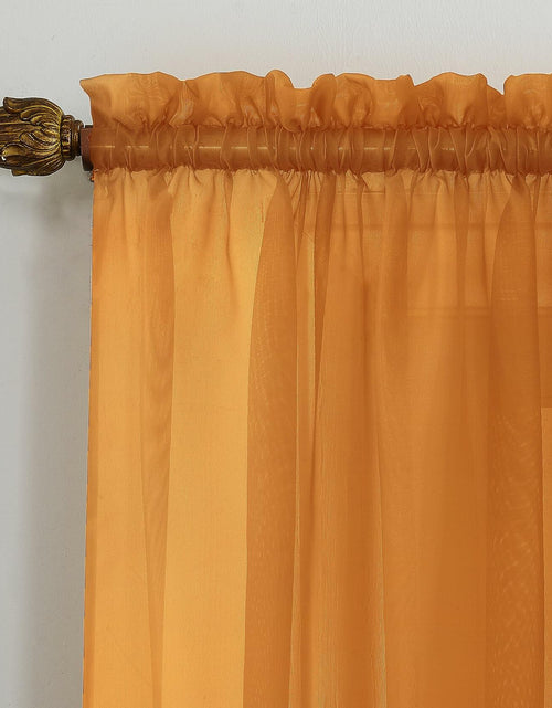 Load image into Gallery viewer, No. 918 Calypso Sheer Voile Rod Pocket Curtain Panel Orange 59x84
