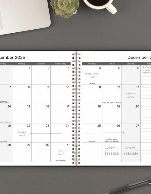 Load image into Gallery viewer, Mead 2025 Weekly Monthly Planner 15-Month Large 8.5x11 Black
