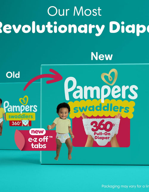 Load image into Gallery viewer, Pampers Swaddlers 360° Diapers White Leakproof Comfy Dry 17 Count Size 5
