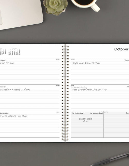 Load image into Gallery viewer, Mead 2025 Weekly Monthly Planner 15-Month Large 8.5x11 Black
