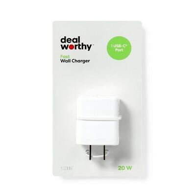 Load image into Gallery viewer, dealworthy USB-C 20W Single Port Wall Charger White
